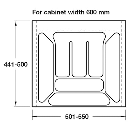 CUTLERY INSERT 600 441-500 PL/CWI