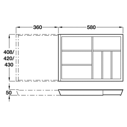 EXTRAY CUT INSERT 440x600-1000 EOK