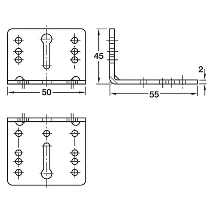 MOUNTING PLATE FOR BED ST/GAL