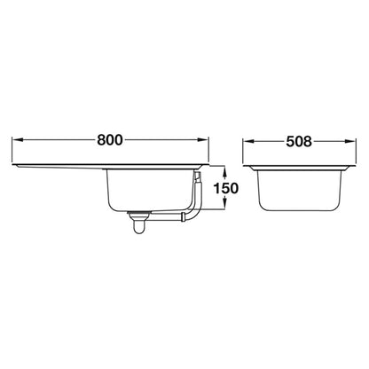 RMASTER BALTIMORE SINK 800x508x150