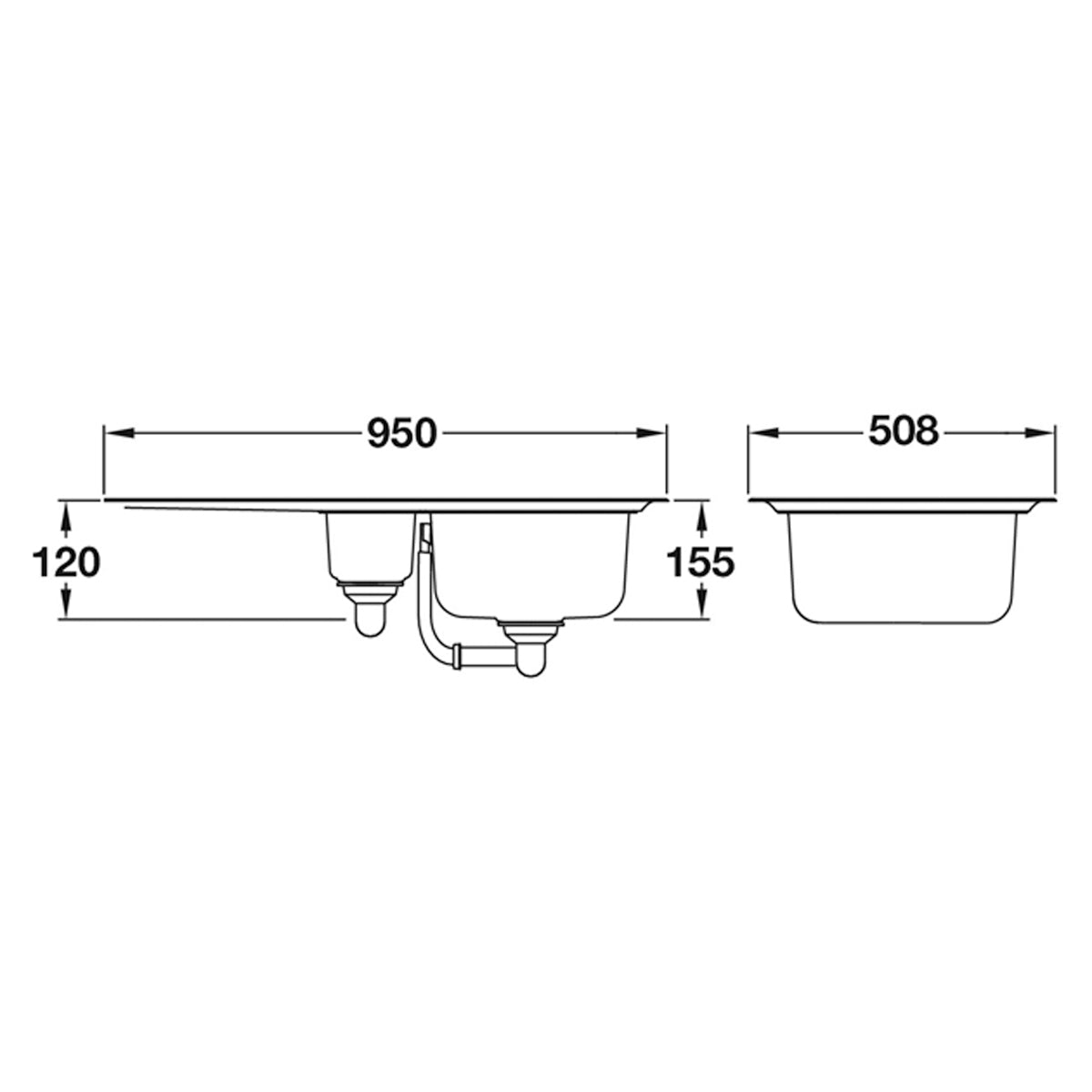 RMASTER MICHIGAN 1½ SINK 950x508 SS