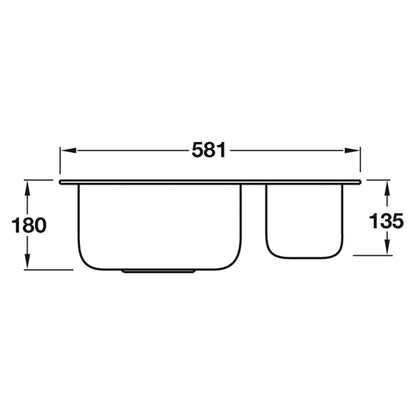 SMEG ALBA UM3416-1 1.5 SINK BSS