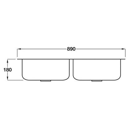 SMEG ALBA UM4545 2.0 SINK BSS