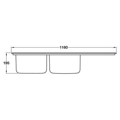 SMEG RIGAE LE116-2 2.0 SINK RH BSS