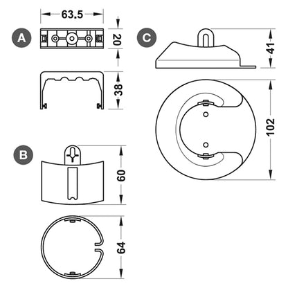 VERTICAL CABLE MANAGE LINK BLK