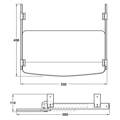 IZON PULLOUT KEY TRAY 20KG MDF/BLK