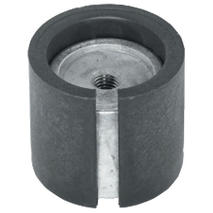 Press-In Cone Ø60mm Leg — Zinc Alloy & Plastic, M10 Thread, Dark Grey
