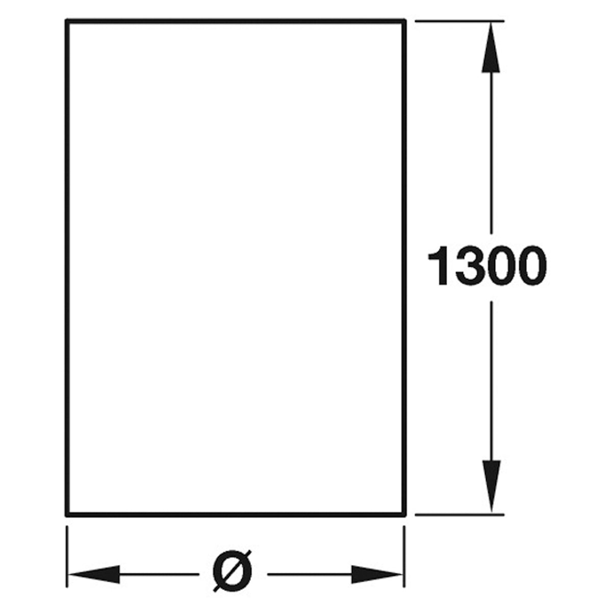 Steel Tube Ø80×1300mm — Polished Chrome | Rondella Table Leg Assembly