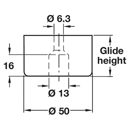 ORLITA GLIDE SCR 50KG D50x30 PL/BLK