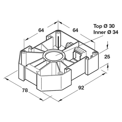 PLINTH TOP SECTION SCR PL/BLK