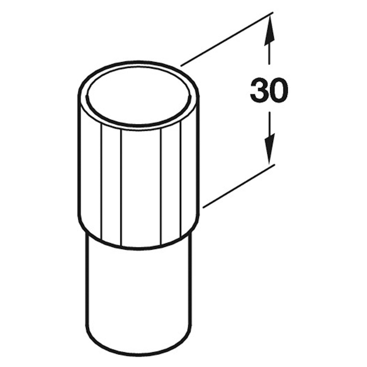 PLINTH SHAFT EXTENSION 30 PL/BLK