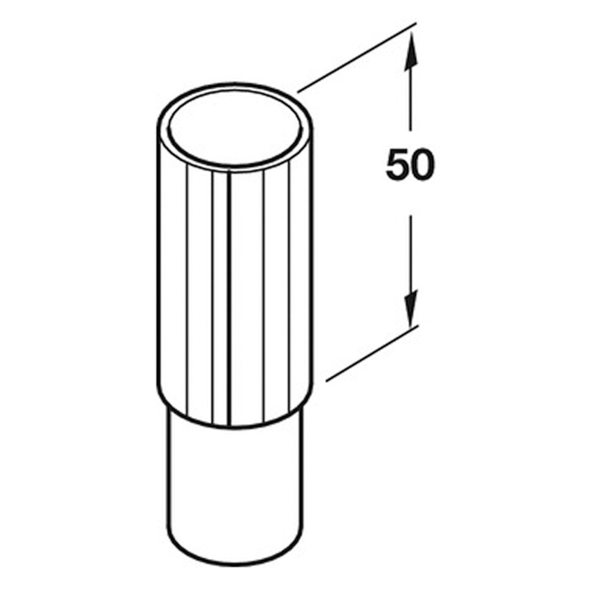PLINTH SHAFT EXTENSION 50 PL/BLK