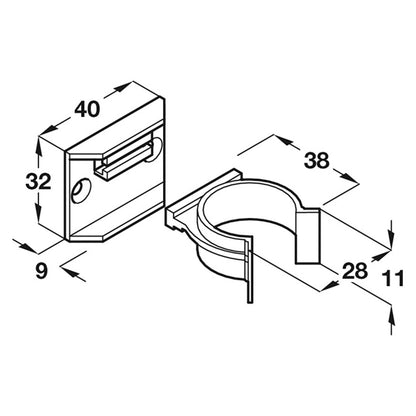 SCREW FIXING CLIP+BRACKET