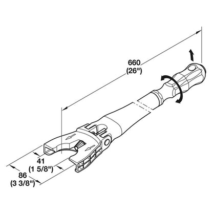 Axilo 78 Plinth Adjusting Tool — 0–10°, 660 x 86mm