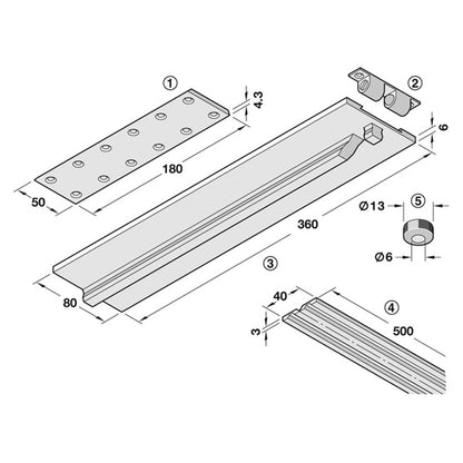 TKB DROP LEAF TABLE FITTING SET