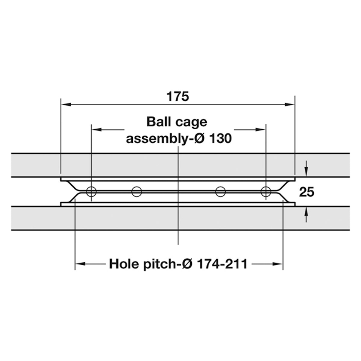 TURNTABLE FITTING 360º 100KG ST/BRI