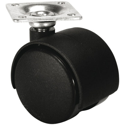 TWIN CASTOR NO BRAKE D35x38 PL/MBLK