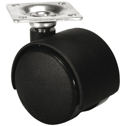 TWIN CASTOR NO BRAKE D40x38 PL/MBLK
