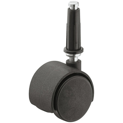 TWIN CASTOR NO BRAKE D50x45 PL/MBLK