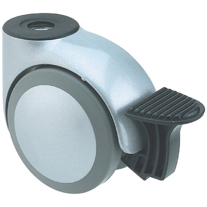 TWIN CASTOR BRAKE D75x65 PL/GREY