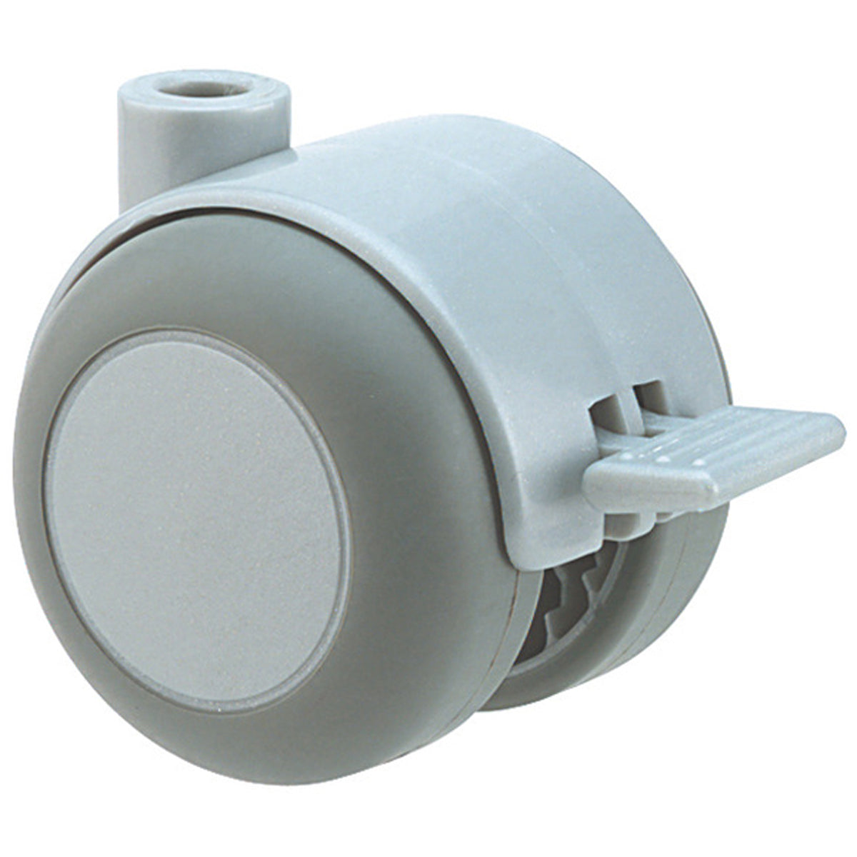TWIN CASTOR WI BRAKE D50x54 PL/GREY by HAFELE UK LTD