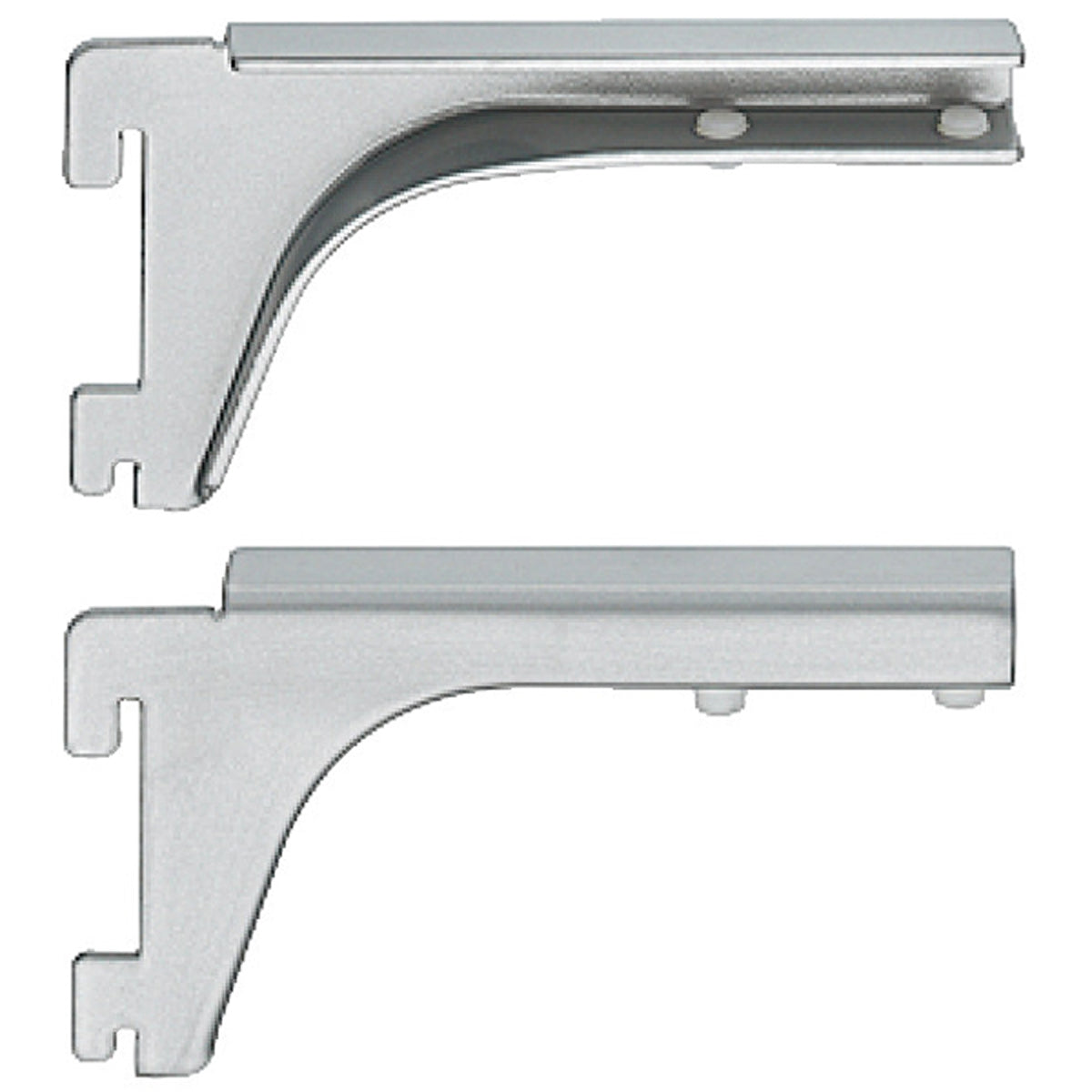GLASS BRACKET 2H 55KG 120x50 MS/SIL