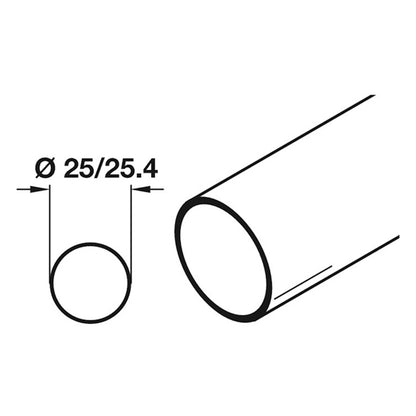 WARDROBE RAIL D25.4 x 2500 ST/PCP