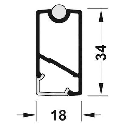 DRESSCODE WARDROBE RAIL 1200 GRY