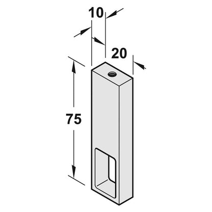 WARDROBE SQU CNT 75x20x10 MBSS