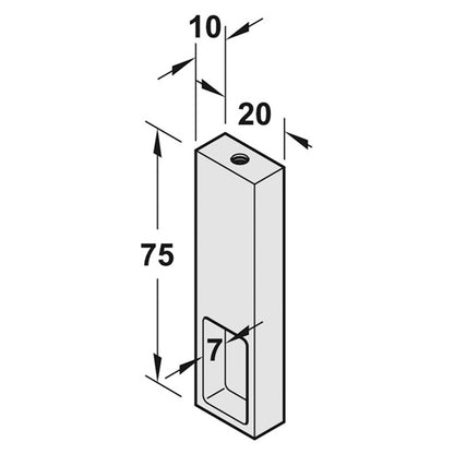 WARDROBE SQU END 75x20x10 MBSS