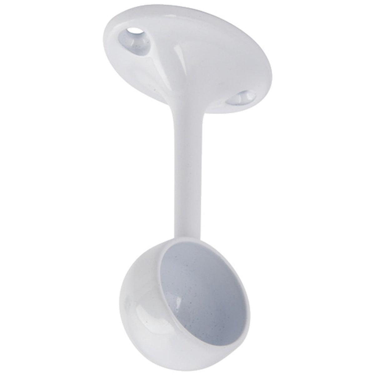 WARDROBE RAIL DLX END BKT D25 WHI