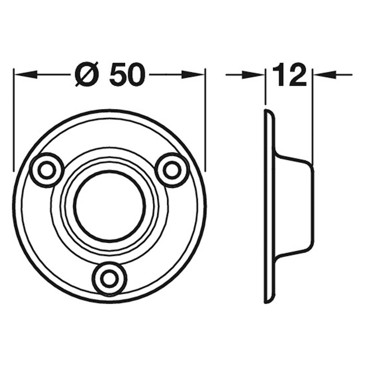 WARDROBE RAIL SOCKET D19 WHI