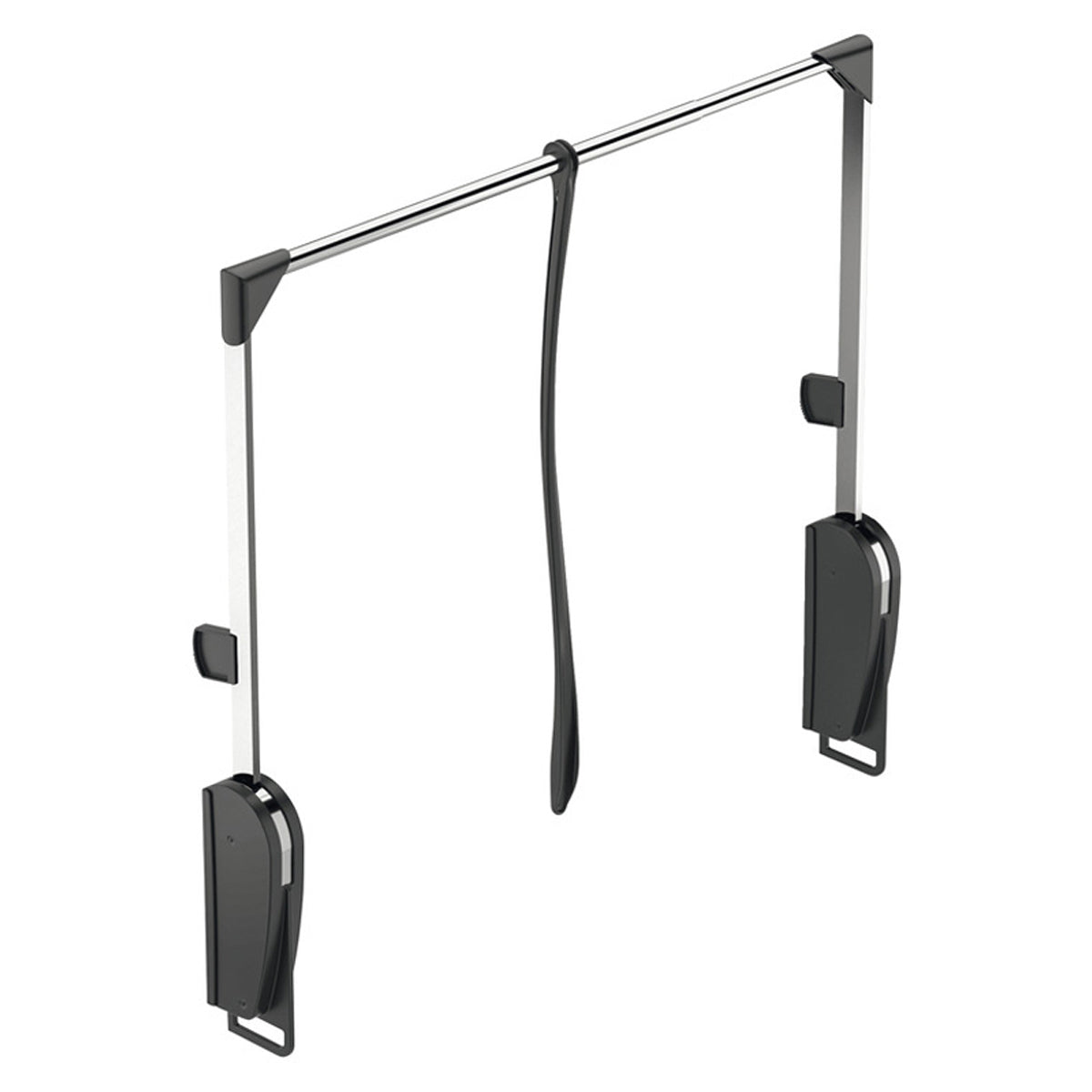 WARDROBE PULL RAIL 620-950 BLK