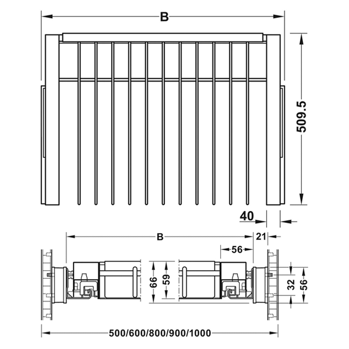 DRESSCODE PULL TR RACK 19 1000 WHI