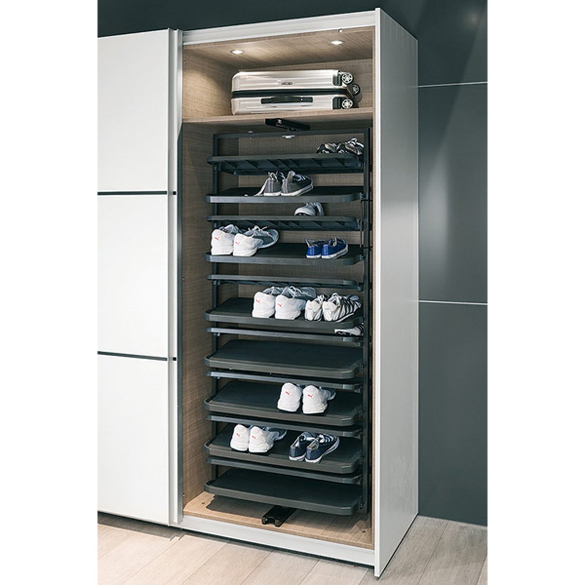 TALL SHOE RACK PULL 180deg 1680 BLK
