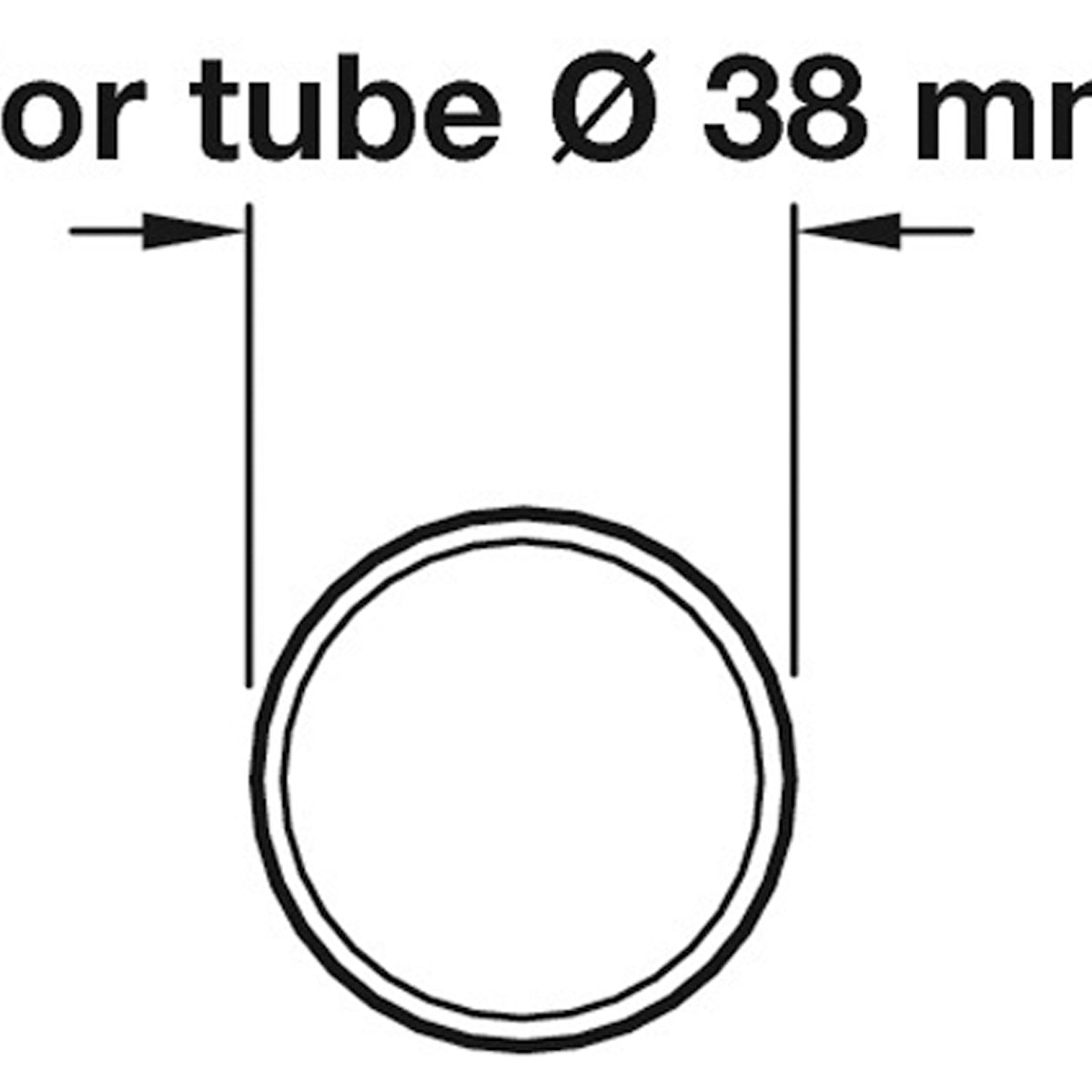 STRAIGHT RAIL TUBE D38x5000 ST/SAT