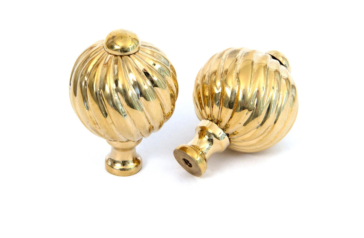 SPIRAL CABINET KNOB 32x45 PBR - 83550 by MARCHES (ANVIL) ARCHITECTURAL HARDWARE