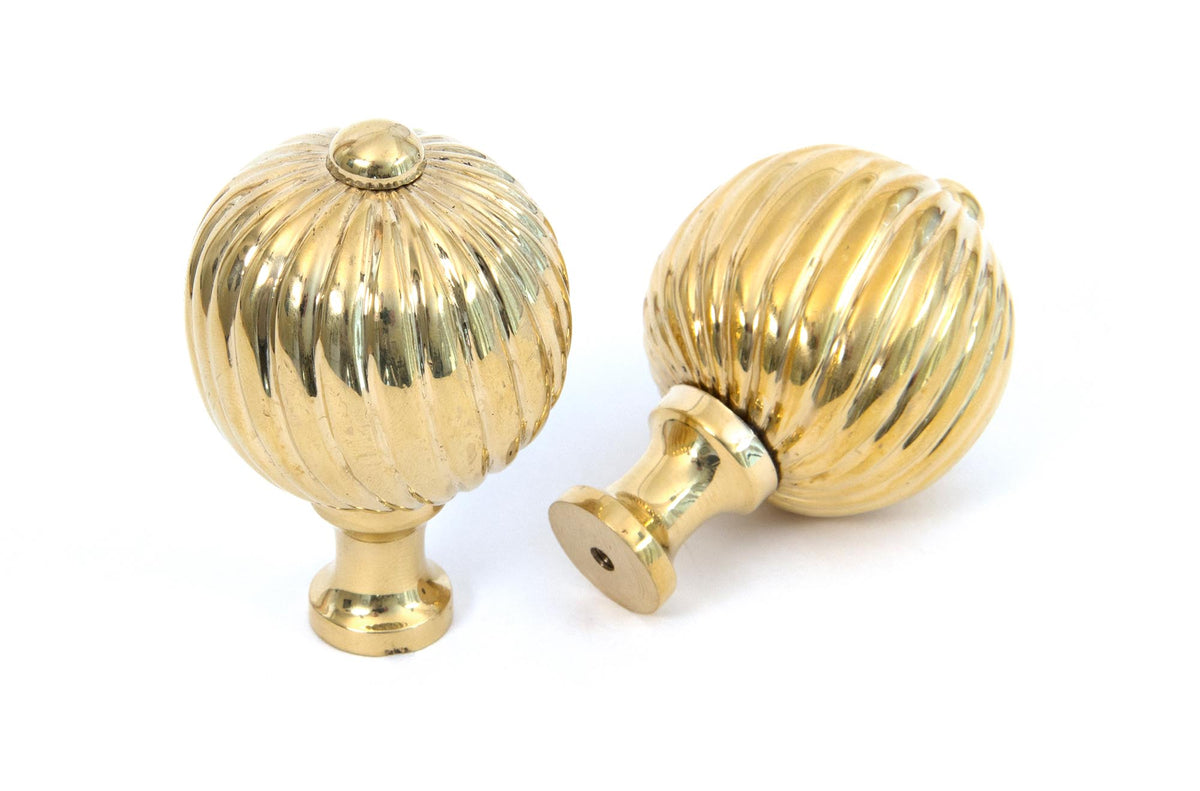 SPIRAL CABINET KNOB 45x66 PBR - 83552 by MARCHES (ANVIL) ARCHITECTURAL HARDWARE