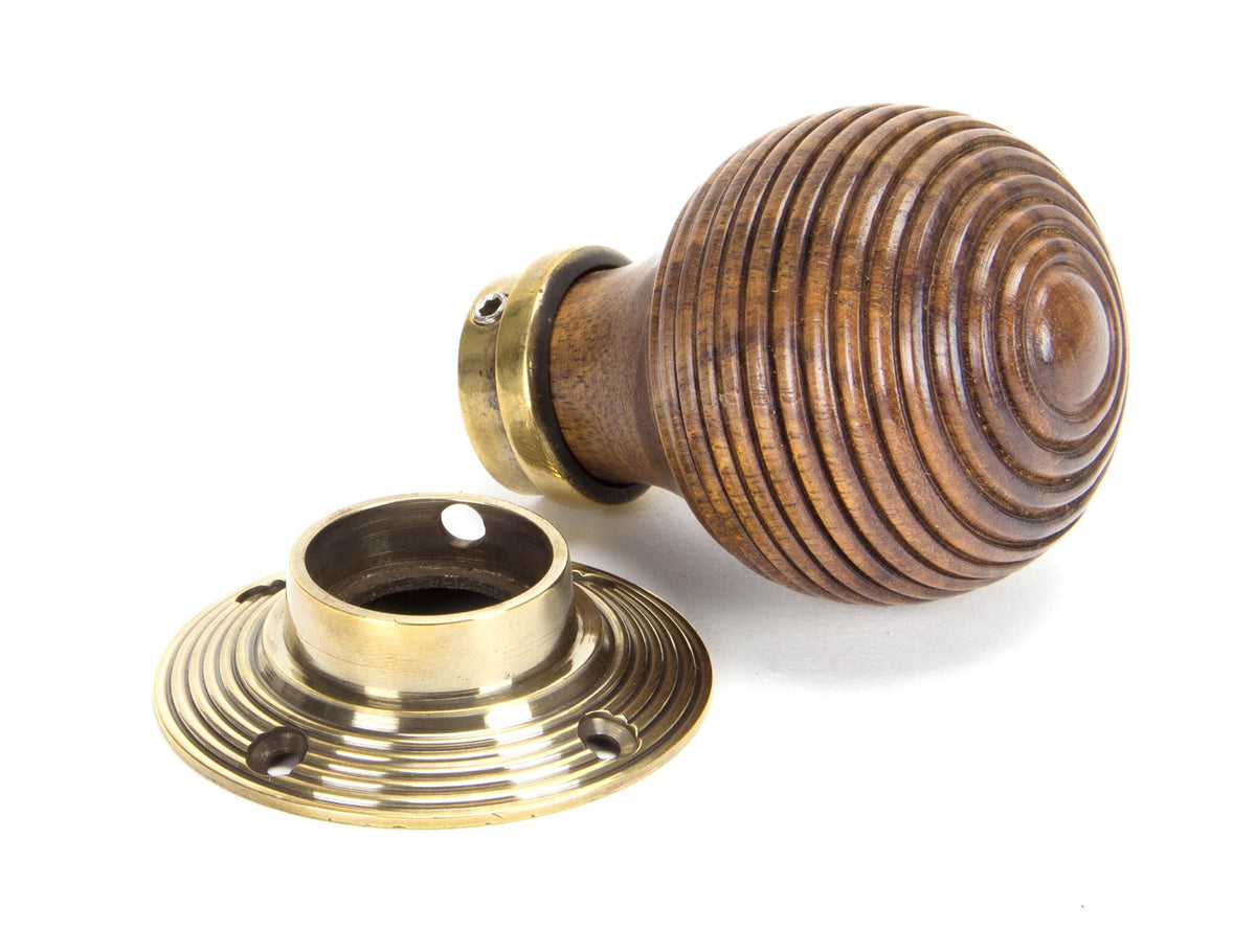 WOODEN BEEHIVE MORTICE/RIM KNOB 54x83x58 RWD/AGBR - 83573 by MARCHES (ANVIL) ARCHITECTURAL HARDWARE