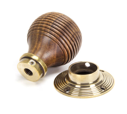 WOODEN BEEHIVE MORTICE/RIM KNOB 54x83x58 RWD/AGBR - 83573 by MARCHES (ANVIL) ARCHITECTURAL HARDWARE