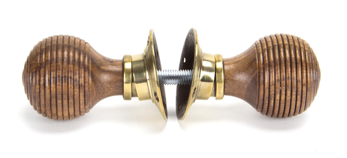 WOODEN BEEHIVE MORTICE/RIM KNOB 54x83x58 RWD/AGBR - 83573 by MARCHES (ANVIL) ARCHITECTURAL HARDWARE