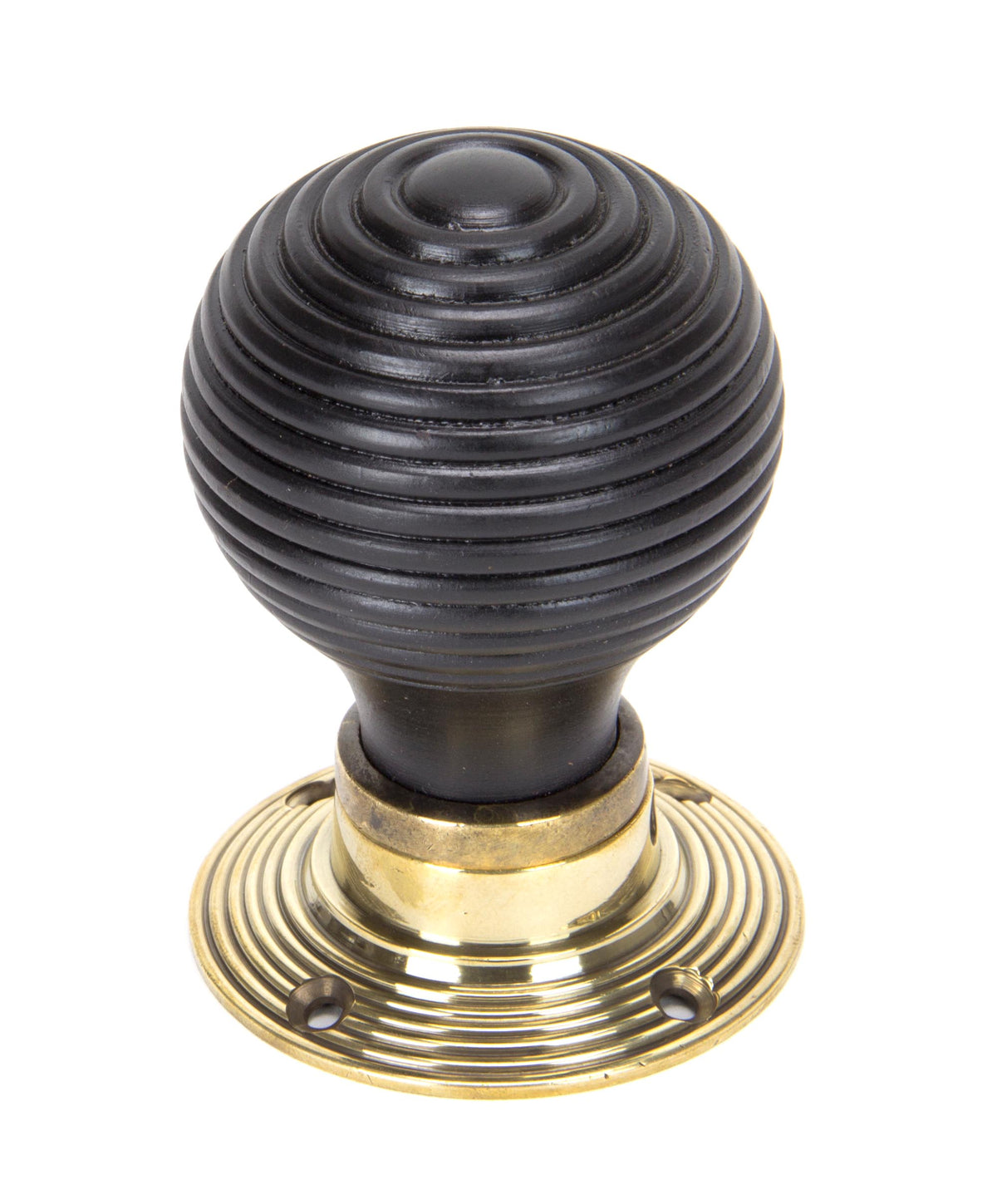 WOODEN BEEHIVE MORTICE/RIM KNOB 54x83x58 EBO/AGBR - 83574 by MARCHES (ANVIL) ARCHITECTURAL HARDWARE
