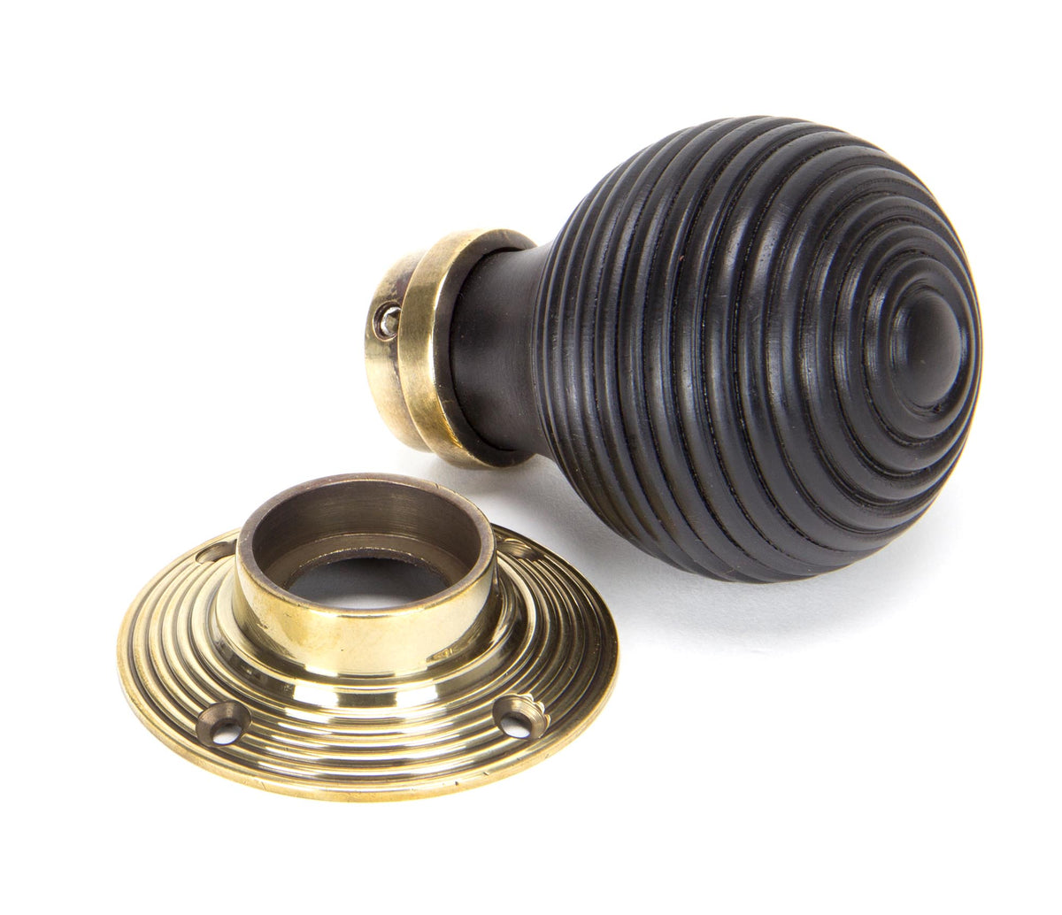 WOODEN BEEHIVE MORTICE/RIM KNOB 54x83x58 EBO/AGBR - 83574 by MARCHES (ANVIL) ARCHITECTURAL HARDWARE