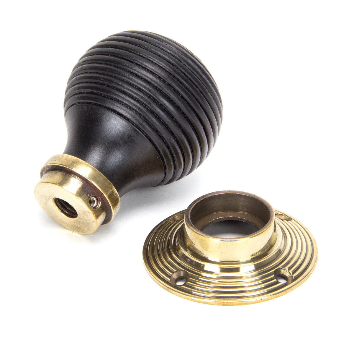 WOODEN BEEHIVE MORTICE/RIM KNOB 54x83x58 EBO/AGBR - 83574 by MARCHES (ANVIL) ARCHITECTURAL HARDWARE