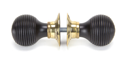 WOODEN BEEHIVE MORTICE/RIM KNOB 54x83x58 EBO/AGBR - 83574 by MARCHES (ANVIL) ARCHITECTURAL HARDWARE