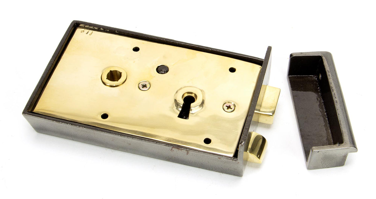 RIM LOCK SMALL RH 140x86x25 IRON - 83584 by MARCHES (ANVIL) ARCHITECTURAL HARDWARE