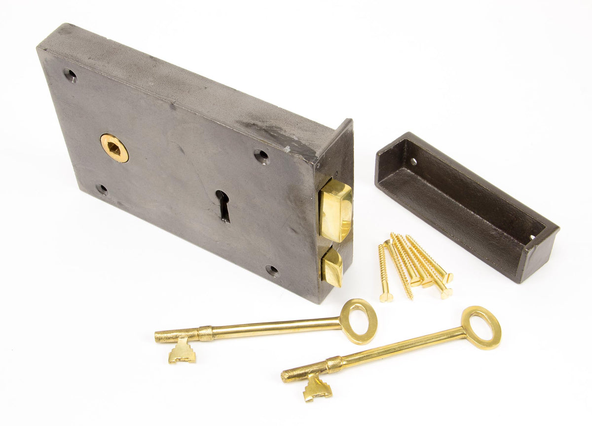 RIM LOCK LARGE LH 180x112x26 IRON - 83591 by MARCHES (ANVIL) ARCHITECTURAL HARDWARE