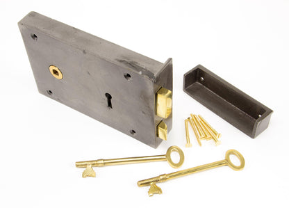 RIM LOCK LARGE LH 180x112x26 IRON - 83591 by MARCHES (ANVIL) ARCHITECTURAL HARDWARE