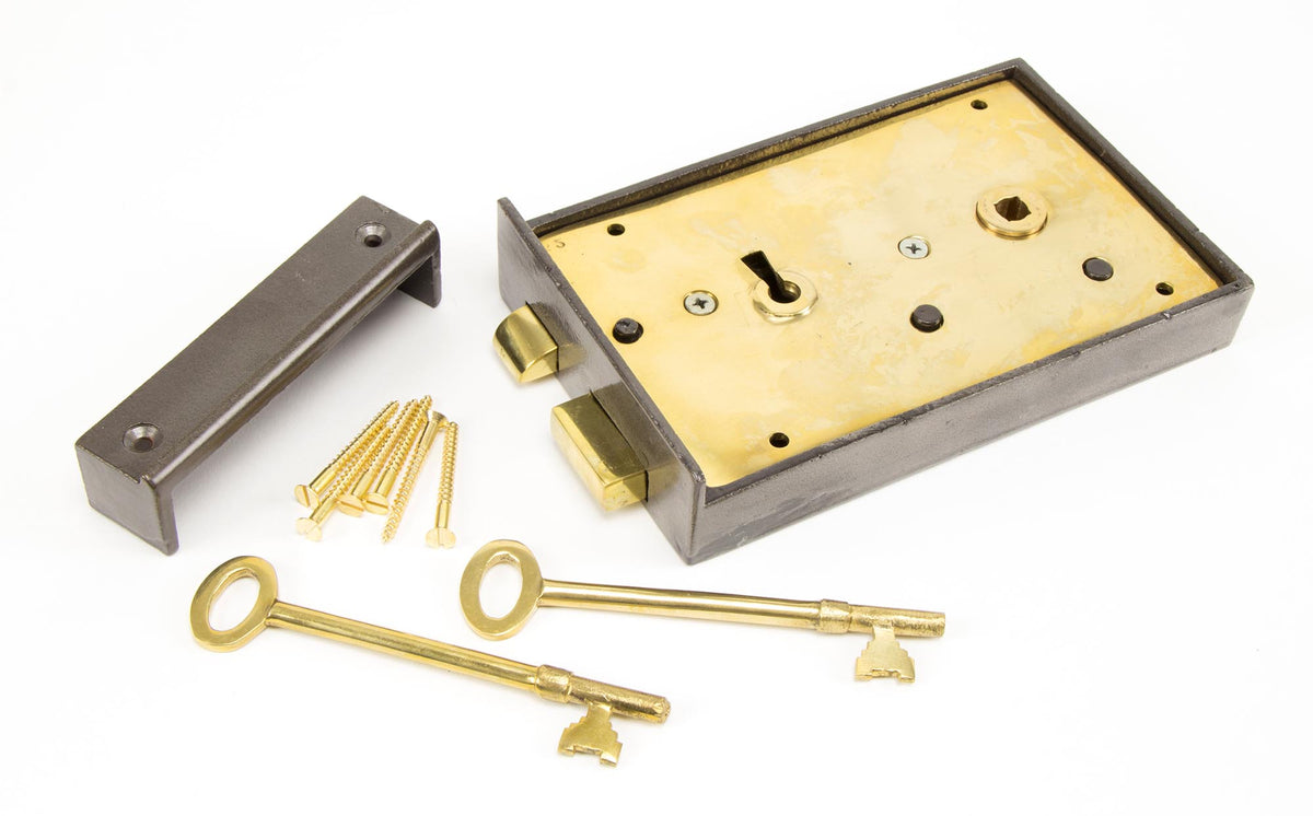 RIM LOCK LARGE RH 180x112x26 IRON - 83592 by MARCHES (ANVIL) ARCHITECTURAL HARDWARE
