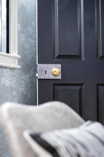 RIM LOCK LARGE RH 180x112x26 IRON - 83592 by MARCHES (ANVIL) ARCHITECTURAL HARDWARE